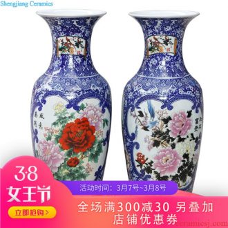 381 hand-painted archaize pastel peony jingdezhen ceramics The French vase vases sitting room adornment is placed