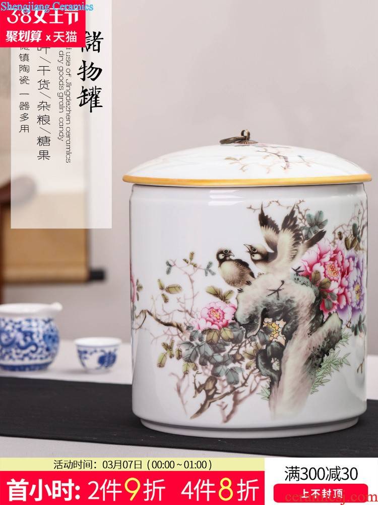 Jingdezhen ceramics furnishing articles hand-painted the icing on the cake lucky bamboo vase flower arranging desktop sitting room adornment ornament