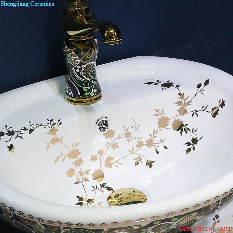 Post, qi jingdezhen basin of Chinese style restoring ancient ways ceramic column balcony floor toilet lavabo wash face basin that wash a face