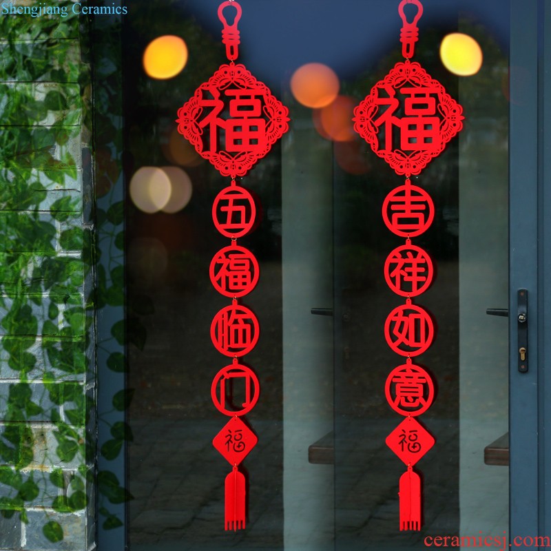 New Year lantern pendant everyone spring word mall indoor red lanterns hang small Lantern Festival lantern decorations