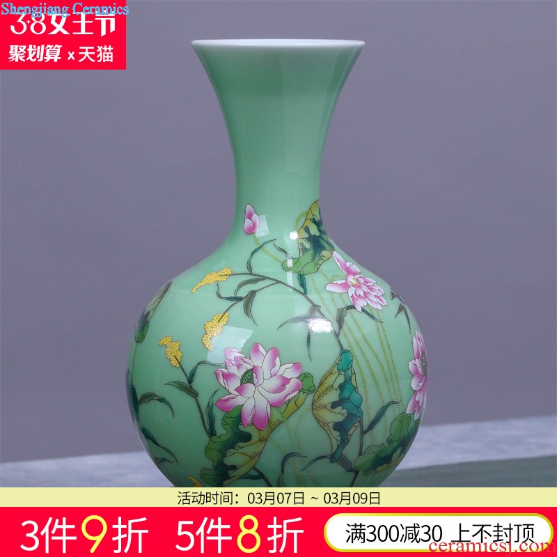 Jingdezhen ceramics antique hand-painted lad f barrels of blue and white porcelain vase flower arranging the sitting room of Chinese style household furnishing articles