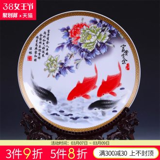 Jingdezhen ceramics furnishing articles hand-painted merrily merrily vase sitting room of Chinese style household TV ark adornment ornament