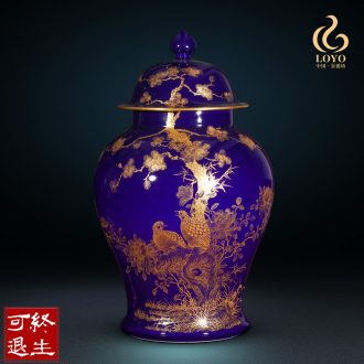 Jingdezhen ceramics furnishing articles hand-painted one hundred good vase sitting room of Chinese style household adornment wedding gift