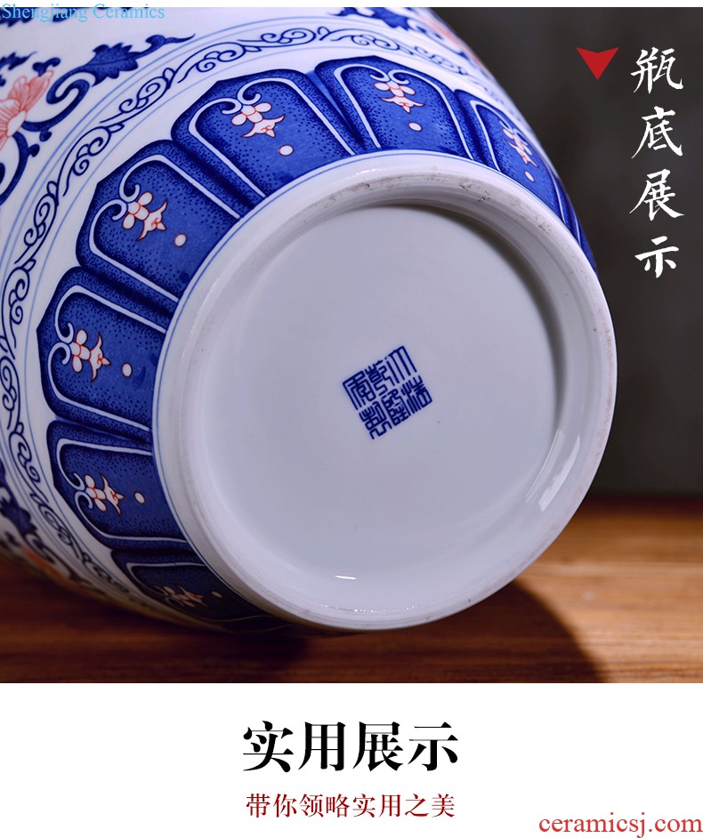 Jingdezhen ceramics vase hand-painted flower arranging mei bottles of new Chinese style household furnishing articles sitting room adornment ornament porcelain