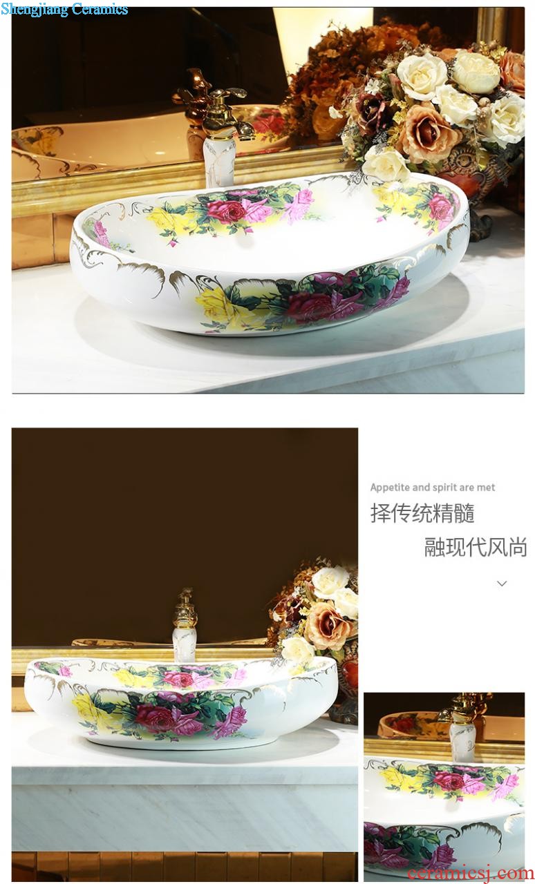 European ceramic stage basin to wash lavatory toilet rectangle household art basin was filed the sink