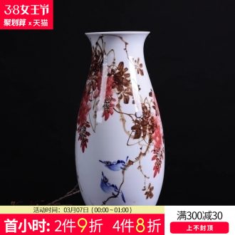 Jingdezhen ceramic hand-painted vases furnishing articles sitting room flower arrangement New Chinese style household act the role ofing is tasted porch TV ark decoration