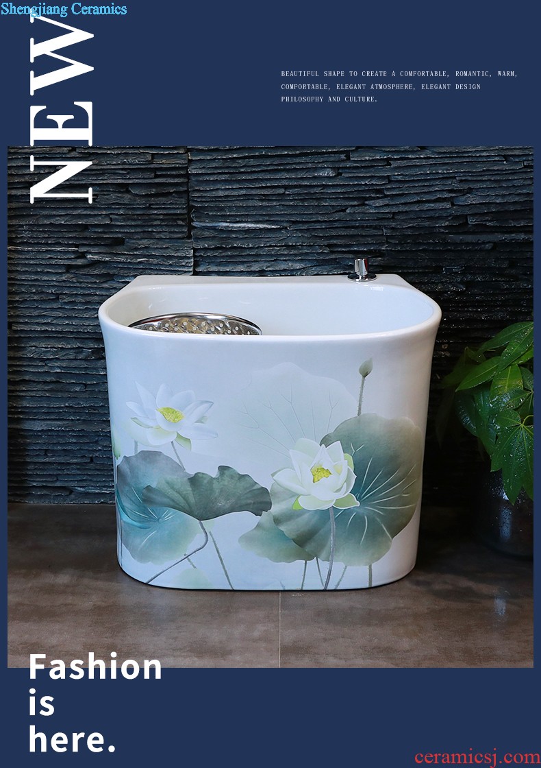 The stage basin circular jingdezhen ceramic lavabo household art modern European toilet lavatory basin