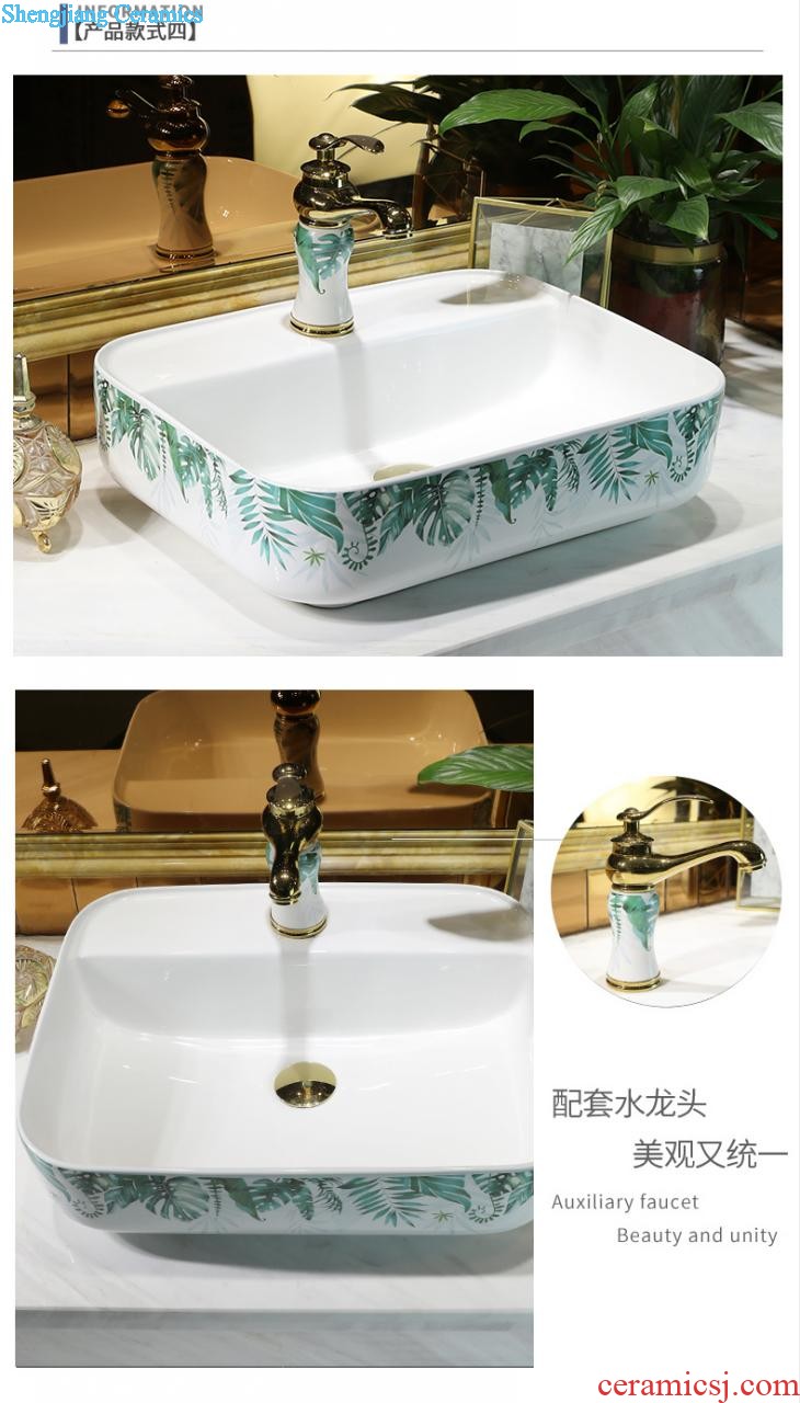 Jingdezhen square ceramic art basin stage basin of restoring ancient ways of household toilet lavabo ou wash basin