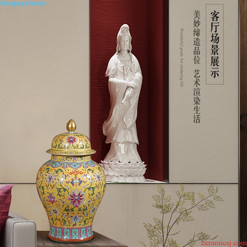 Jingdezhen ceramic furnishing articles hand-painted landscape with new Chinese style living room TV ark adornment handicraft porch