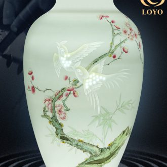 Fruits of jingdezhen ceramics furnishing articles hand-painted lucky bamboo vases, flower arrangement sitting room decoration home decoration