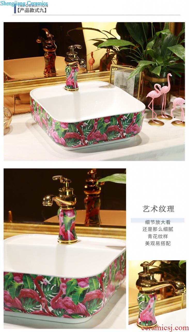 The stage basin circular lavatory Mediterranean ceramic lavabo oval European contracted and pure art basin basin