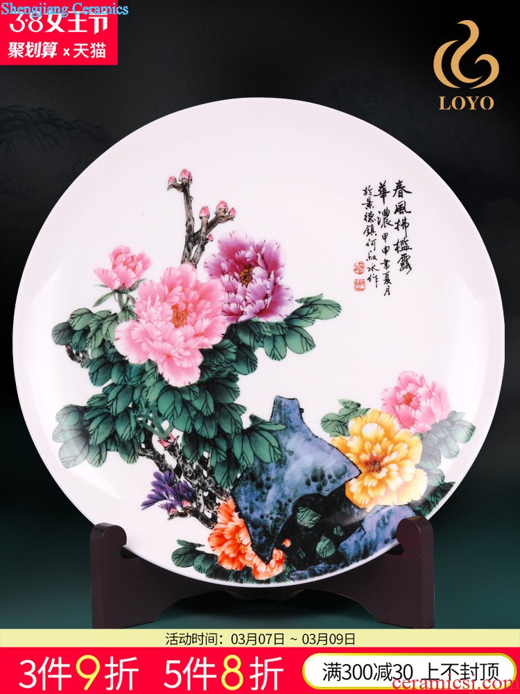 Jingdezhen ceramics furnishing articles TV ark Famous cuckoo chun New Chinese style household flower arrangement sitting room decorations