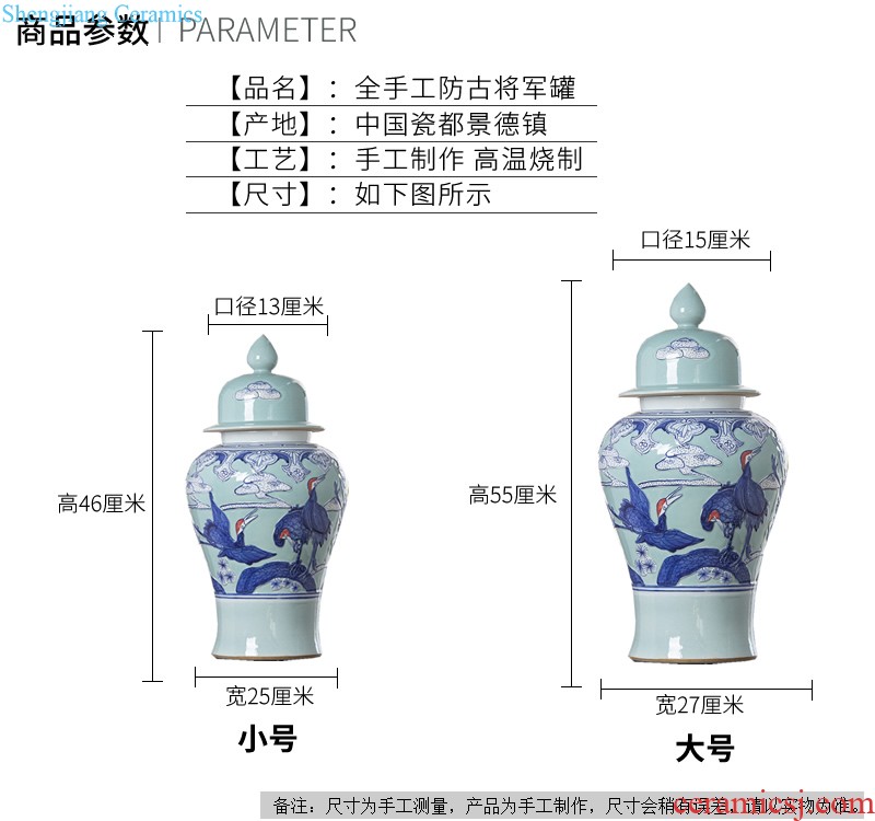 Jingdezhen ceramic hand-painted quiver vase Chinese painting and calligraphy cylinder scroll cylinder sitting room ground adornment is placed the study