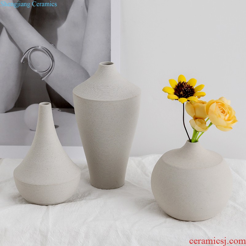 Ins contracted and contemporary ceramic vase Nordic creative mesa hydroponic vase furnishing articles furnishing articles flower arrangement sitting room adornment