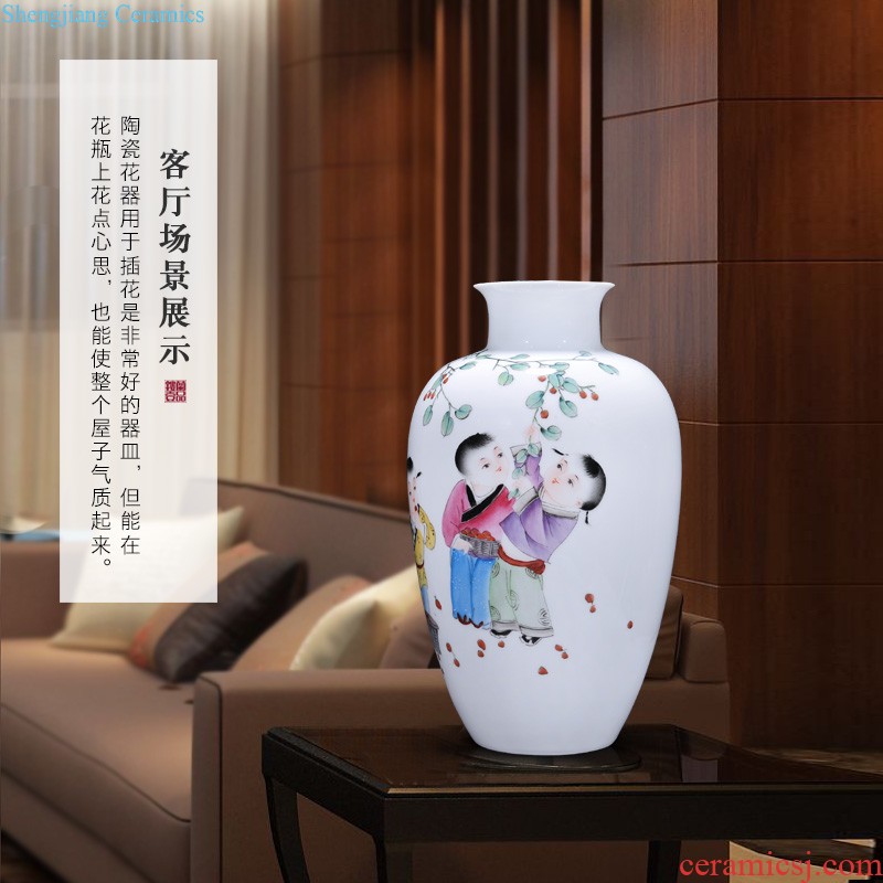 Jingdezhen ceramic furnishing articles hand-painted vases, flower arranging new Chinese TV ark of contemporary sitting room adornment handicraft furnishing articles