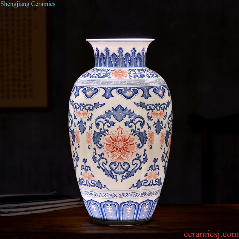 Jingdezhen ceramics vase hand-painted flower arranging mei bottles of new Chinese style household furnishing articles sitting room adornment ornament porcelain