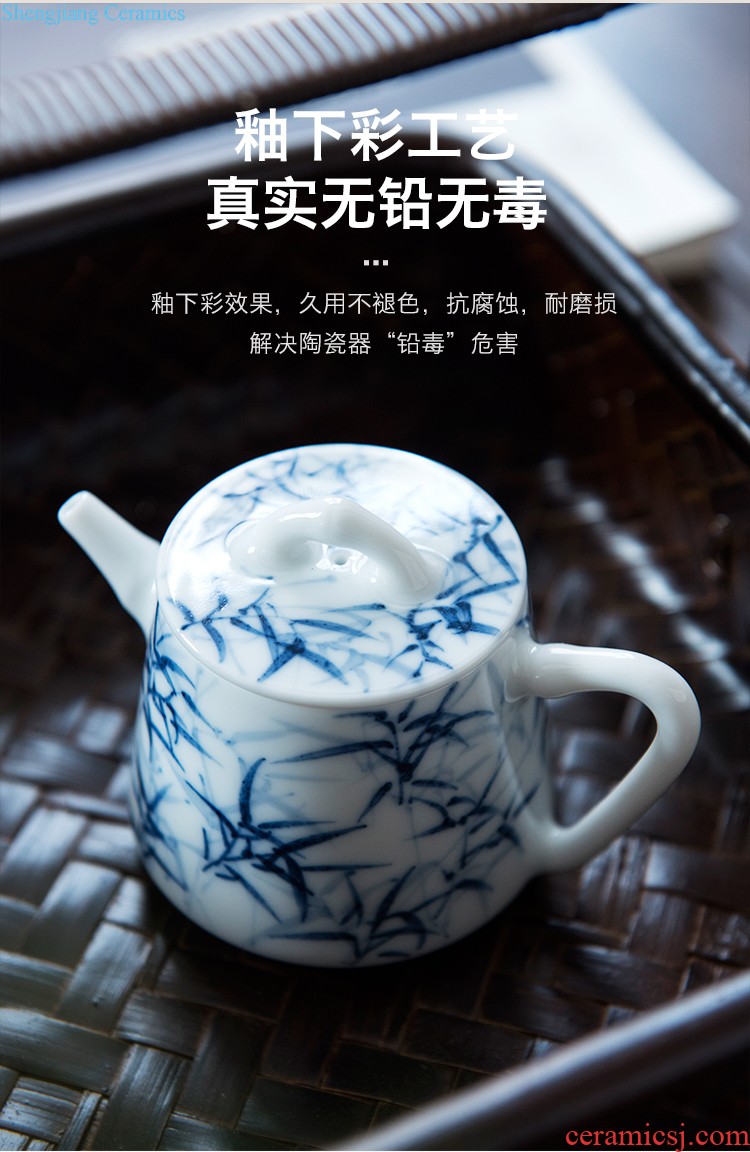 Get in the tea ceremony receive 6 gentleman ware jingdezhen ceramic kung fu tea tea Chinese tea table furnishing articles