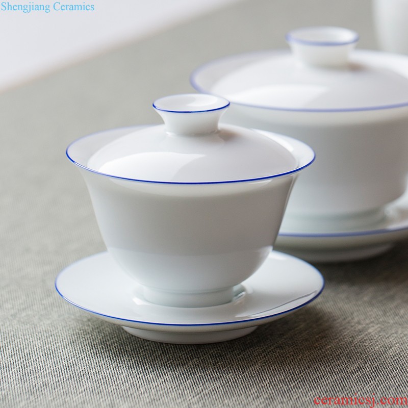 Jingdezhen porcelain sample tea cup kung fu master cup single cup thin foetus ceramic cups manual small personal tea cup