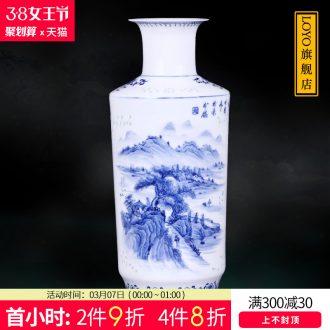 Jingdezhen ceramics furnishing articles Famous hand-painted thin foetus vase spring in his sitting room of Chinese style household ornaments