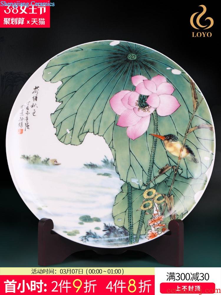 Jingdezhen ceramics vase furnishing articles Hand painting of flowers and thin body new Chinese style household porcelain flower arranging small handicraft