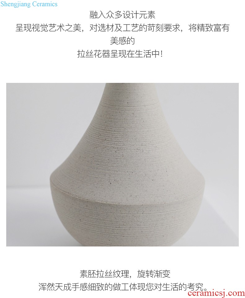 Ins contracted and contemporary ceramic vase Nordic creative mesa hydroponic vase furnishing articles furnishing articles flower arrangement sitting room adornment