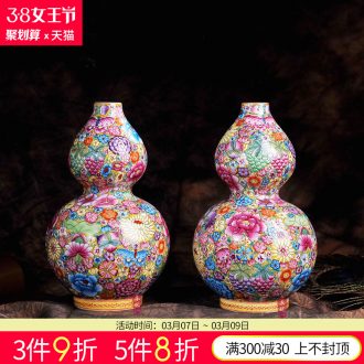 Jingdezhen ceramics storage tank furnishing articles hand-painted shadow celadon pu 'er tea pot new Chinese style household decoration