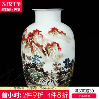 Amorous feelings of jingdezhen ceramics hand-painted songjiang vase furnishing articles New Chinese style household TV ark sitting room adornment