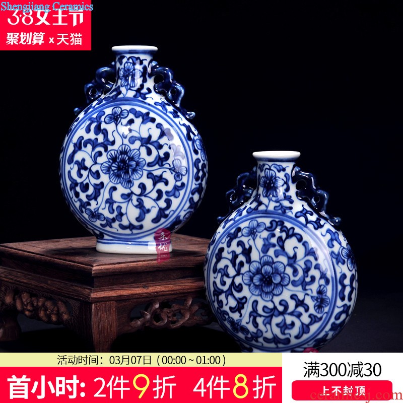 Jingdezhen ceramics glaze of crack open the vase Fashion contracted and contemporary adornment handicraft furnishing articles in the living room