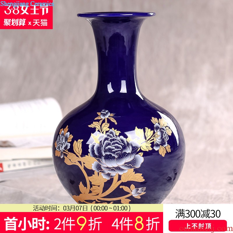 Jingdezhen ceramics designer galloping brush pot furnishing articles retro creative home sitting room adornment desktop decoration