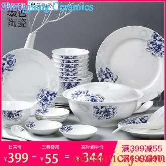 Bone China tableware suit 4 families with jingdezhen ceramic dishes suit Chinese dishes chopsticks combination For more