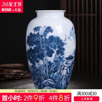 Jingdezhen ceramics vase hand-painted south garden sweet wind New Chinese style household adornment the sitting room TV ark furnishing articles