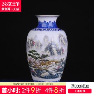 Jingdezhen ceramics furnishing articles home decoration Large vases, new Chinese style porch sitting room ceramics handicraft