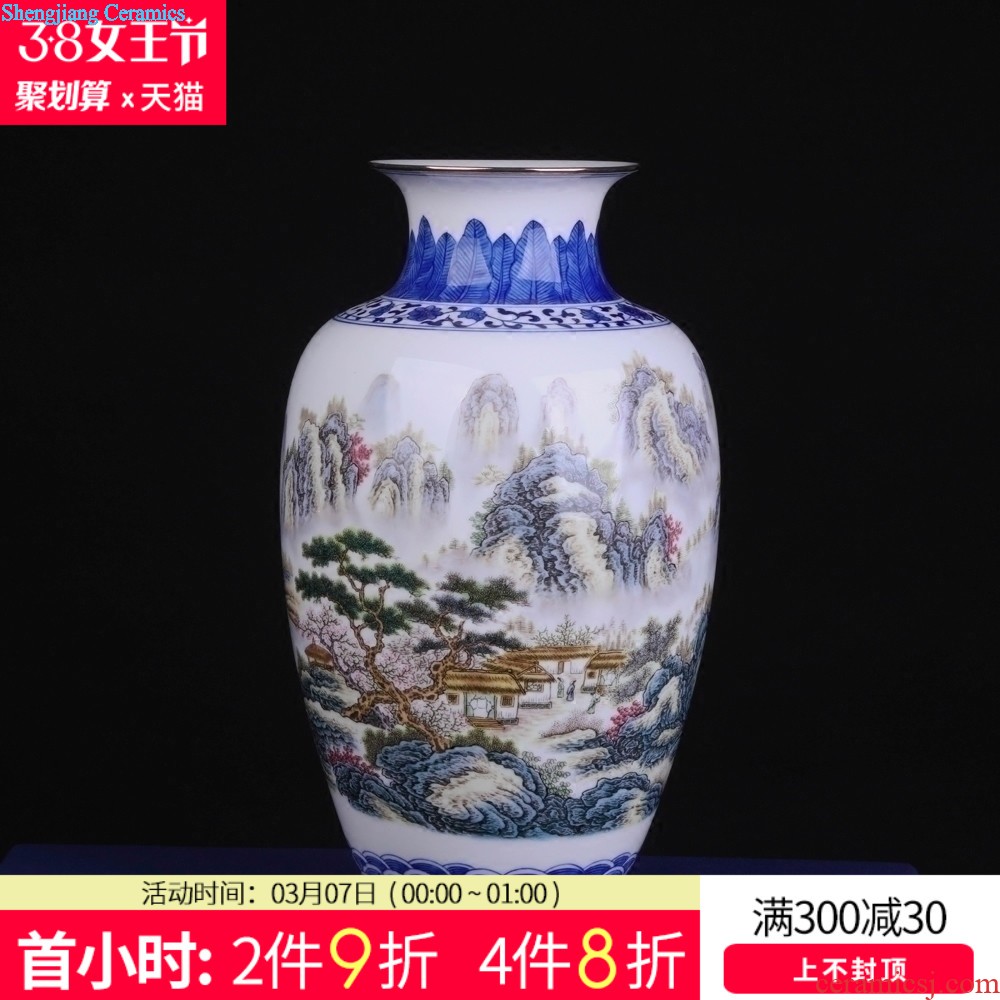 Jingdezhen ceramics furnishing articles home decoration Large vases, new Chinese style porch sitting room ceramics handicraft