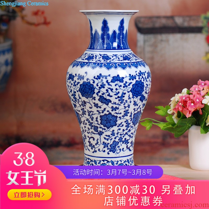 Master hand of jingdezhen porcelain enamel 467 flower vase household sitting room adornment style rich ancient frame furnishing articles