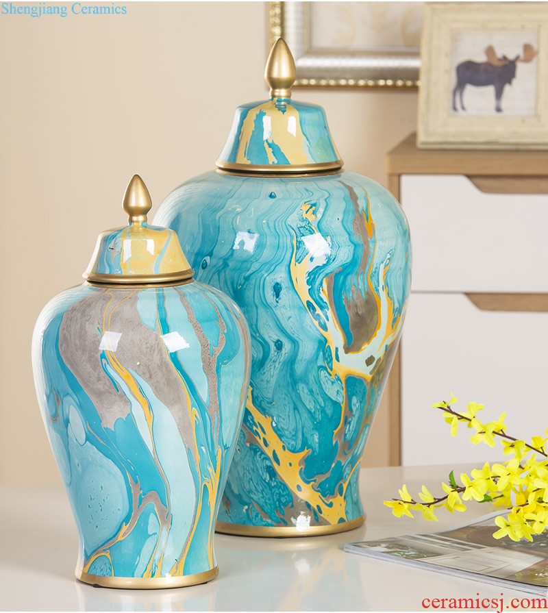 Jingdezhen new Chinese vase furnishing articles sitting room TV cabinet dry flower arranging flowers archaize zen household decorative household items