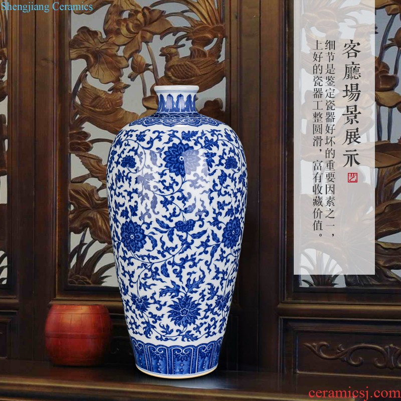 Jingdezhen imperial kiln chinaware imitation qing qianlong pastel nine lines peach tree sitting room adornment to collect Chinese furnishing articles