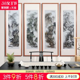 Jingdezhen ceramics Dong-ming li hand-painted YouLin adornment porcelain plate of poetry and painting Household crafts are sitting room