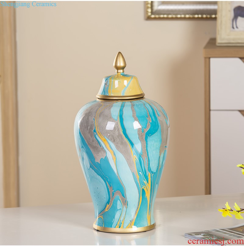 Jingdezhen new Chinese vase furnishing articles sitting room TV cabinet dry flower arranging flowers archaize zen household decorative household items