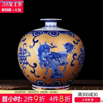 Jingdezhen ceramics furnishing articles Hand-painted youligong general canister vases, sitting room of Chinese style household decorations