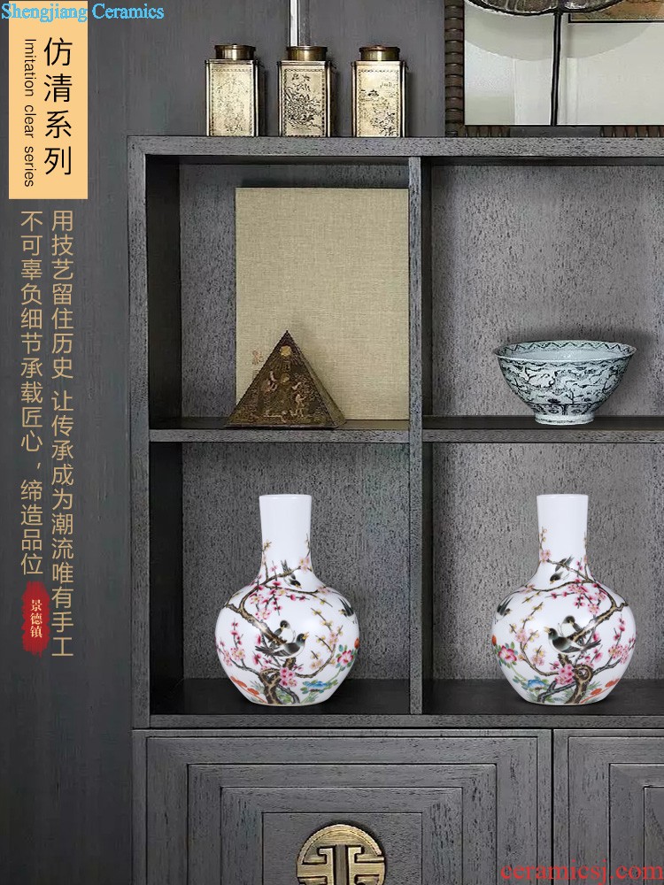 Jingdezhen ceramics hand-painted blue and white porcelain dragon gall bladder Chinese style classical home sitting room collect adornment furnishing articles