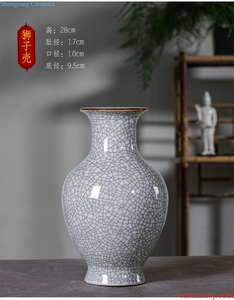 Jingdezhen ceramics vase hand-painted large quiver flower arranging new Chinese style household furnishing articles sitting room adornment porcelain