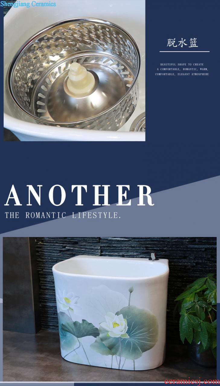 The stage basin circular jingdezhen ceramic lavabo household art modern European toilet lavatory basin