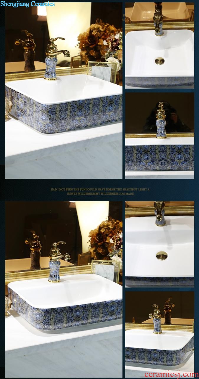 Basin fangyuan form European art ceramics on the basin that wash a face to wash your hands toilet lavatory sink contracted household