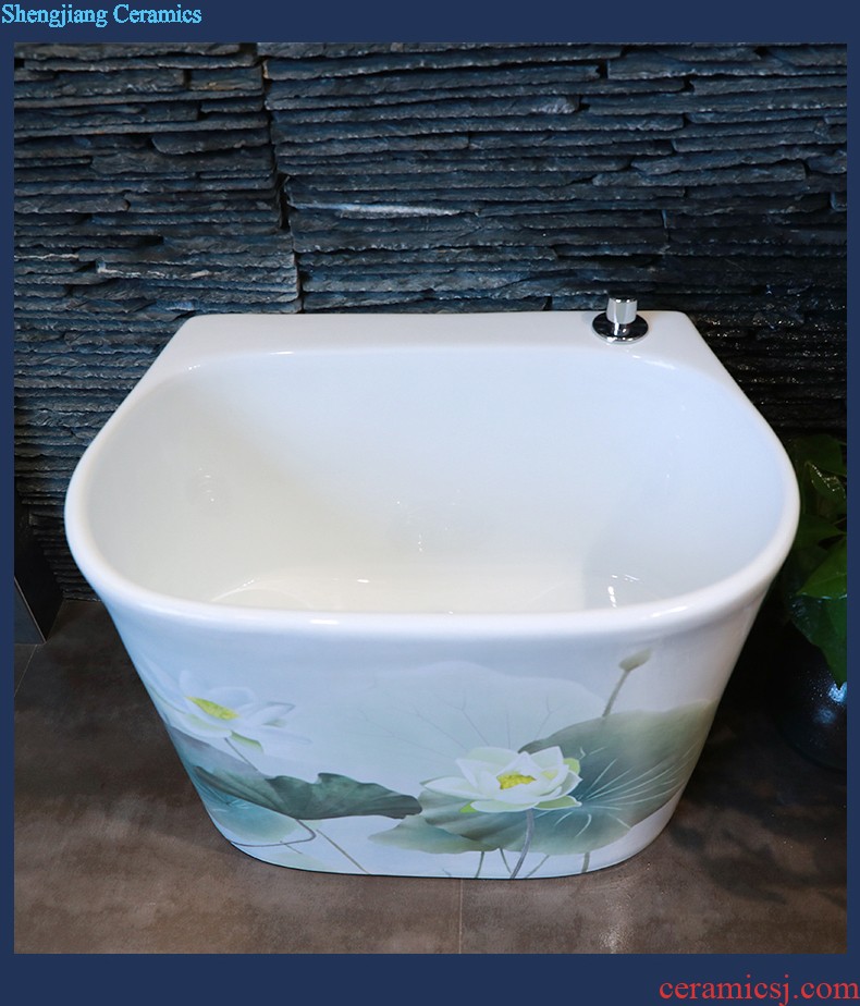 The stage basin circular jingdezhen ceramic lavabo household art modern European toilet lavatory basin