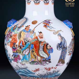 Furnishing articles of archaize of jingdezhen ceramics powder enamel factory goods had vase sitting room of Chinese style household adornment ornament