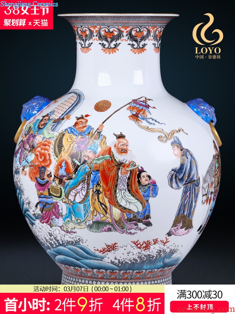 Furnishing articles of archaize of jingdezhen ceramics powder enamel factory goods had vase sitting room of Chinese style household adornment ornament