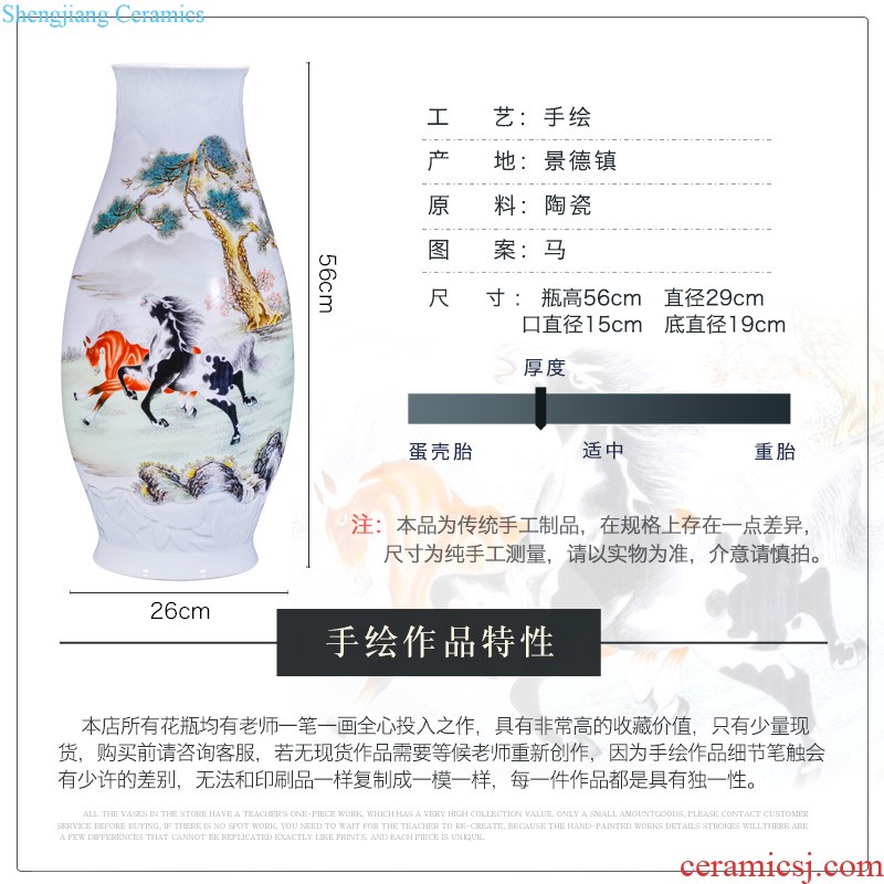 Jingdezhen ceramics imitation qing qianlong bound branch lotus gourd bottle of new Chinese style household adornment rich ancient frame furnishing articles sitting room