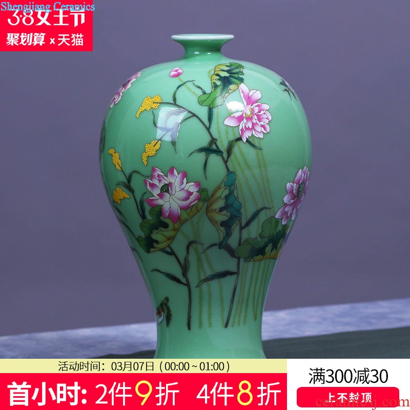 Jingdezhen porcelain vase Archaize youligong beauty tip of blue and white porcelain decoration home furnishing articles in the living room