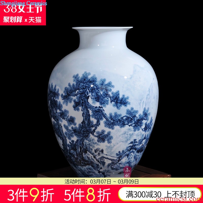 Jingdezhen ceramics hand-painted vases, flower arranging prosperous pomegranate bottles of furnishing articles sitting room of Chinese style household act the role ofing is tasted