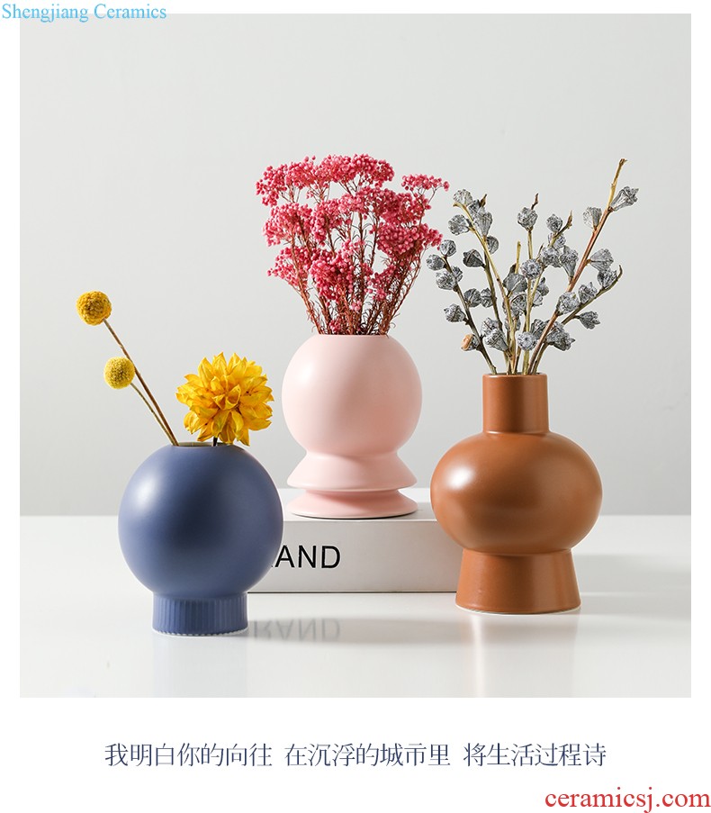 Home furnishing articles table sitting room ceramic vase mesa small and pure and fresh flower vase creative contracted decorate floret